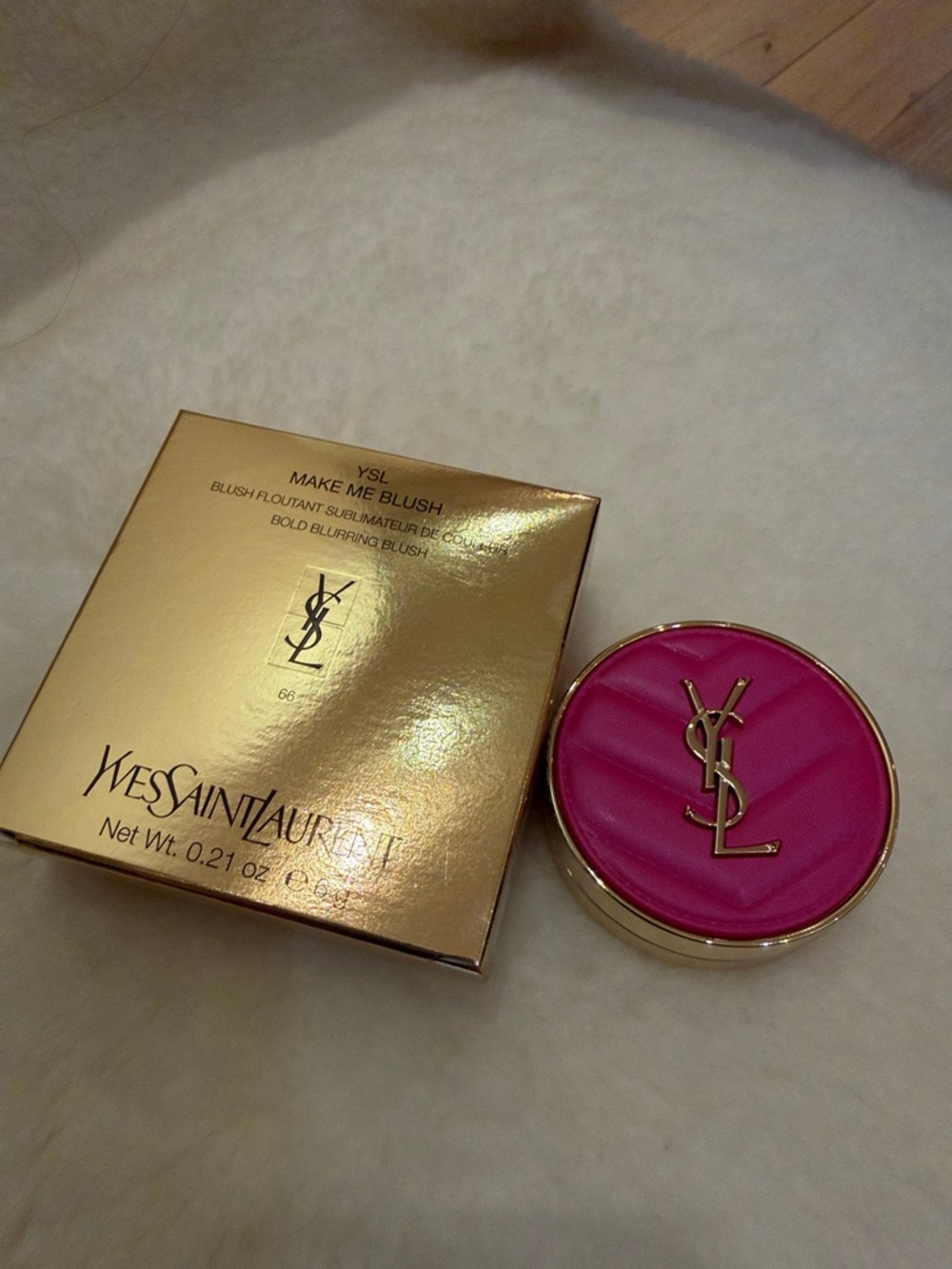 Ysl beauty make me blush bold blurring 66 fuchsia fizz pink *blogger